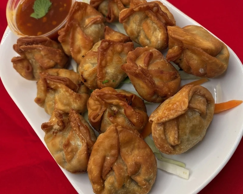 Fried wonton at Asian Hakka Chinese & Indian Restaurant, Queen Street West, Brampton